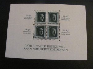 Germany  1937 MNH  SC B104 SOUVENIR XF 320 EUROS (112)