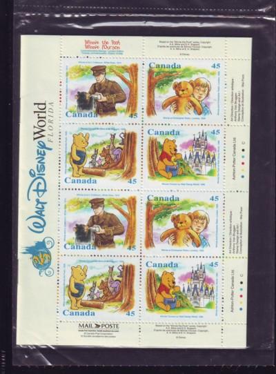 Canada   Sc 1621c Bk 194 Winnie the Pooh Disney bklt NH