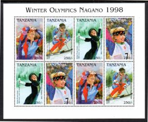 TANZANIA 1605-1607 MNH S/S SCV $17.00 BIN $10.25 OLYMPICS