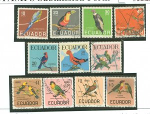 Ecuador #634-637/645/646/648/ Used Single