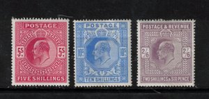 Great Britain #139 #140 #141 Very Fine Mint Original Gum Hinged Set