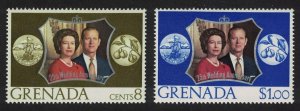 Grenada Royal Silver Wedding 2v 1972 MNH SG#530-531