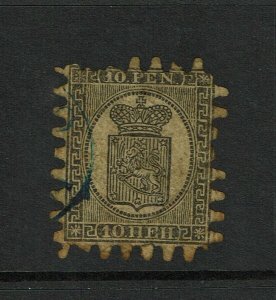 Finland SC# 8 Used / Tiny UR Corner Thin - S9333