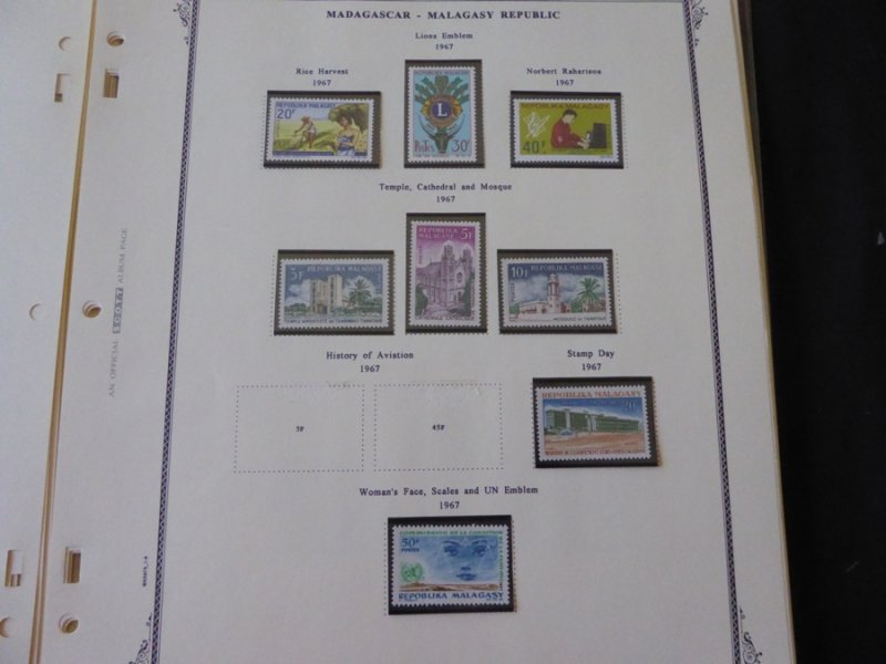 Madagascar 1959-1975 Mainly MNH Stamp Collection on Scott Spec Album Pages