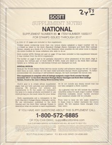 KAPPYS SCOTT NATIONAL ALBUM SUPPLEMENT #85 - 100S017 2017