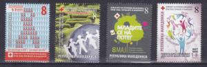 Macedonia 2012 Complete Year Red Cross Tuberculosis Cancer AIDS Medicine MNH