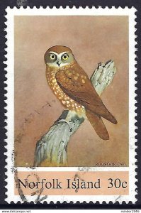 NORFOLK ISLAND 1984 QEII 30c Multicoloured, Boobook Owl SG340 FU