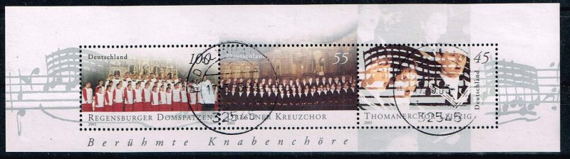 Germany 2003,Sc.#2231 used part of souv. sheet. Famous boys choirs