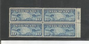 US SCOTT# C7, PLATE# BLOCK OF 4, MNH, OG