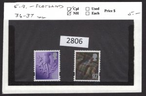 $1 World MNH Stamps (2806) GB Scotland Scott 36-37  MNH see image for details