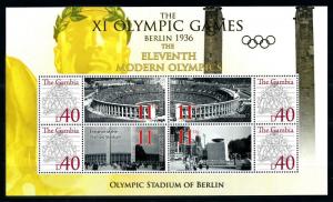 [93050] Gambia 2008 Olympic Games Berlin Stadium Sheet MNH