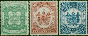 Labuan 1896 Opt Omitted Set of 3 SG80a-82a Fine MM