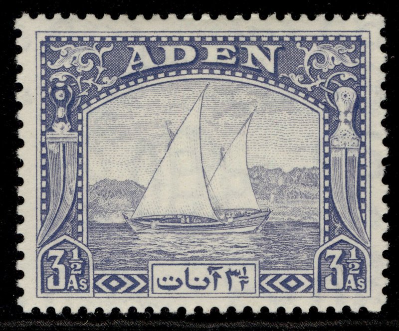 ADEN GVI SG7, 3½a grey-blue, M MINT.