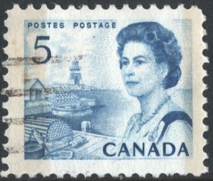 Canada SC#458p 5¢ QE II, Fishing Port on the Atlantic Coast (1967) Used