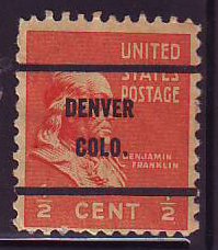 Denver CO, 803-61 Bureau Precancel, ½¢ Franklin