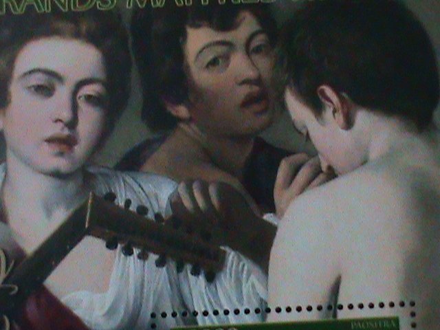 ​MADAGASCAR-2021- FAMOUS NUDE ARTS PAINTING BY  CARAVAGGIS-CTO S/S VF LAST ONE