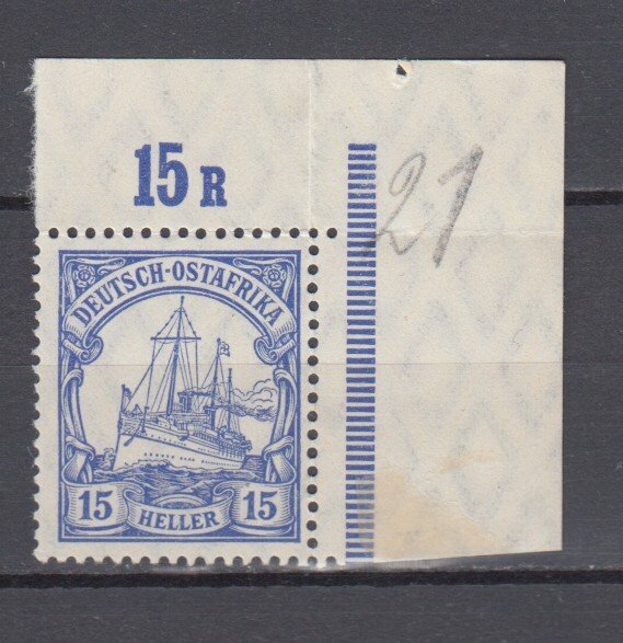 1905/1919 German Colonies Deutsch Ostafrika  Michel 33 MNH Corner