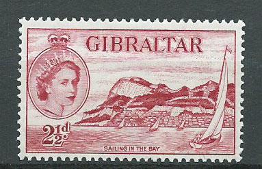 Gibraltar  SG 149a MVLH Deep Carmine