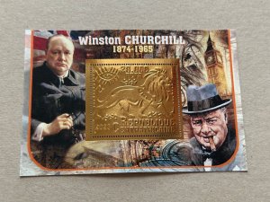 Winston Churchill 2023 year 6 blocks Foil. Bronze perforated  NEW MNH**