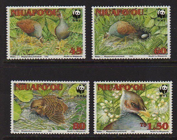 Tonga 1992 Sc 152-155 WWF set MNH