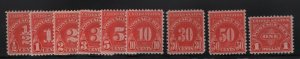 J79 - J87  set VF OG mint never hinged with nice color cv $ 100 ! see pic !