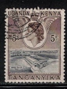 KENYA, UGANDA & TANGANYIKA Scott # 103 Used - QEII & Owen Falls Dam