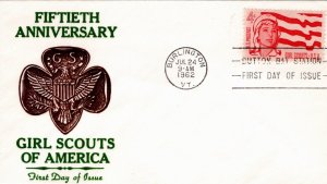 Girl Scouts cachets 1962 FDC Sc 1199: Centennial Covers Levy 62FD-23b #K027