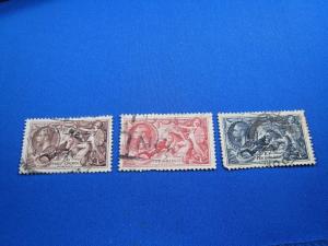 GREAT BRITAIN  -  SCOTT # 222 -224  -   Used      (brig) 