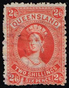 Australia-Queensland #75 Queen Victoria; Used (32.50)