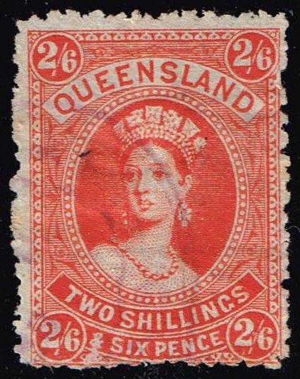 Australia-Queensland #75 Queen Victoria; Used (32.50)