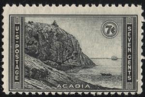 SC#746 7¢ National Parks: Great Head, Acadia Park (1934) MNH