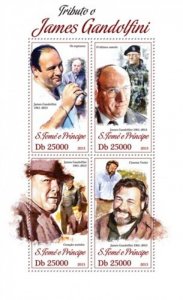 St Thomas - 2013 James Gandolfini - 4 Stamp  Sheet ST13406a