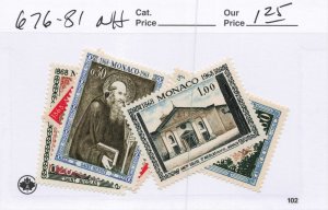 MONACO  676-81   MNH