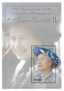 Zambia 2003 - Queen Elizabeth II 50th Anniversary - Souvenir Sheet - MNH