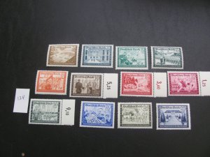 Germany 1939 MNH SC B148-B159  SET FIRST ISSUE  XF 100 EUROS (124)