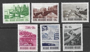Belgium # B538-41  Tourism Scenes     (6)    Unused VLH