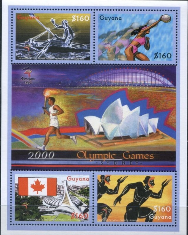 Guyana 2000 MNH Stamps Mini Sheet Scott 3498 Sport Olympic Games Rawing