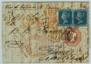 BK0679 - GB - POSTAL HISTORY - BEAUTIFUL COVER to RIVER 1853 - 10p + 2d pair-