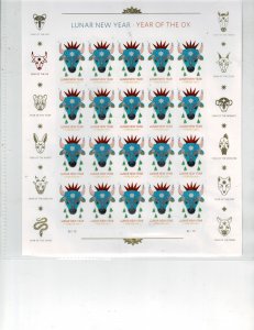 Lunar New Year of the Ox Forever US Postage Sheet #5556 VF MNH