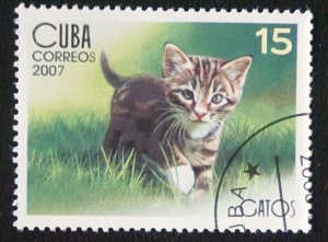 CUBA Sc# 4674 CATS  CATS CATS!  domestic feline pet 15c  2007 used cto