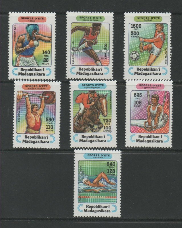 Thematic Stamps Sports - MADAGASKAR 1994 SPORTS 7v mint
