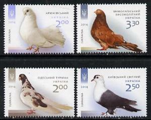 Ukraine 2014 Birds perf set of 4 unmounted mint