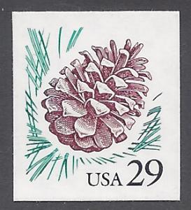 #2491 29c  Pine Cone Booklet Single 1993 Mint NH