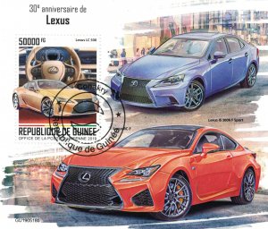 GUINEA 2019 - Lexus cars, anniversary 30 years / minisheet