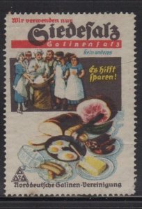 German Advertising Stamp - Seidesalz Silk Salt, North German Salt Association