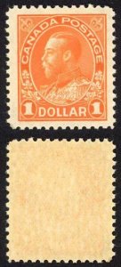 Canada SG855 One Dollar Orange Very Fine U/M (MNH) Unitrade Cat 450