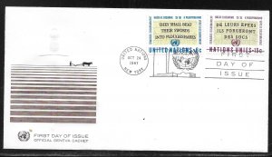 United Nations NY 177-178 Disarmament Geneva Cachet FDC First Day Cover