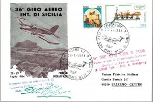1984 Italy - Republic - 36. International Air Tour of Sicily SPECIAL CANCELLATIO