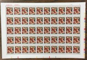 2427   Carracci Madonna & Child.  MNH 25 cent sheet of 50.   issued in 1989