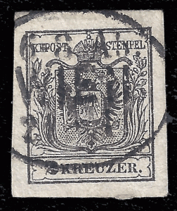 Austria 1850 Sc 2c UXF Machine made paper Vienna cancel